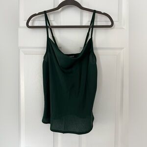 Emerald green cowl neck tank